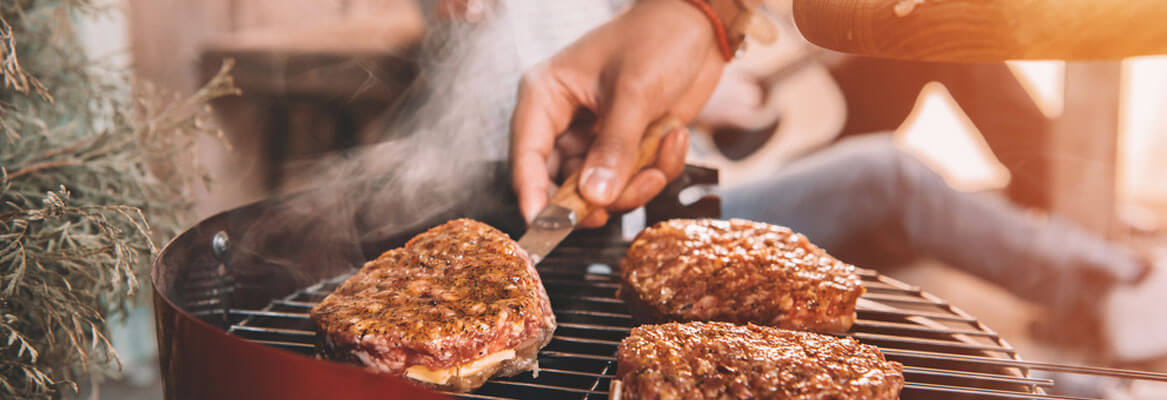 cooking burgers on Nunavut Day